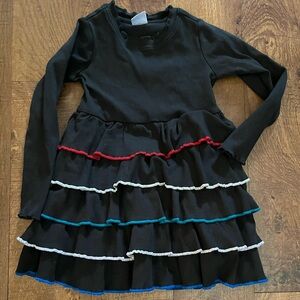 Hanna Andersson girls rainbow tiered dress Sz 110/5